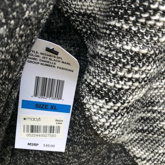 Jessica Simpson Danielle black space dyed crop top dolman sleeve size XL - Picture 8 of 10